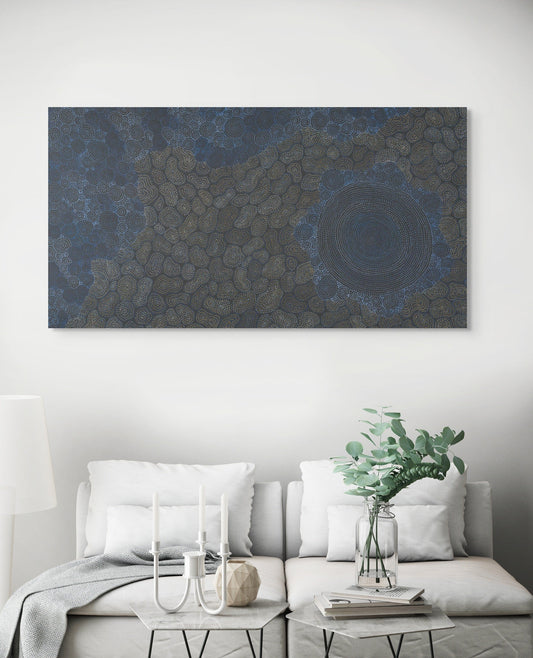 Sarrita King | 'Waterhole - Wet Season, 2023' | Canvas Print