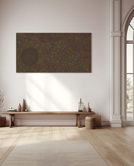 Sarrita King | 'Waterhole - Dry Season, 2023' | Canvas Print